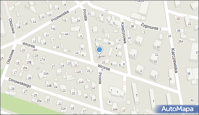 Otwock, Prosta, 3C, mapa Otwock