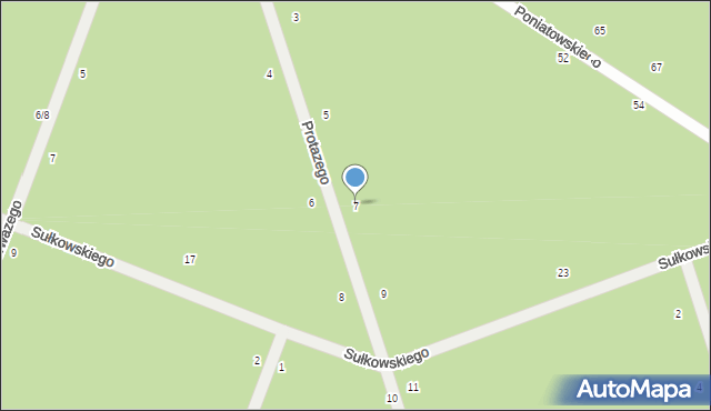 Otwock, Protazego, 7, mapa Otwock