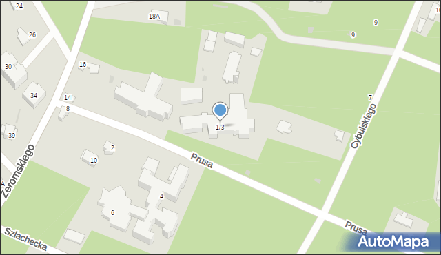 Otwock, Prusa Bolesława, 1/3, mapa Otwock