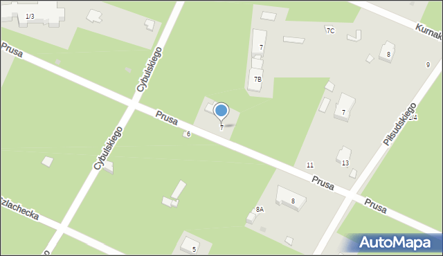 Otwock, Prusa Bolesława, 7, mapa Otwock