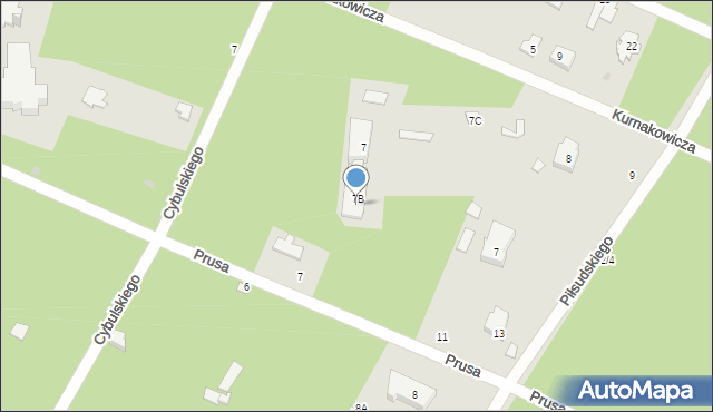 Otwock, Prusa Bolesława, 7B, mapa Otwock