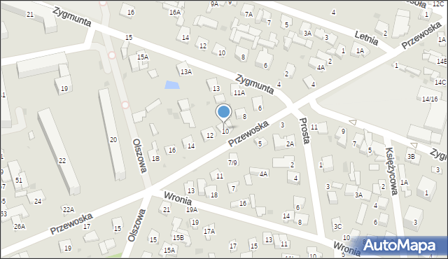 Otwock, Przewoska, 10A, mapa Otwock