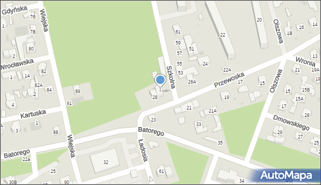 Otwock, Przewoska, 28A, mapa Otwock