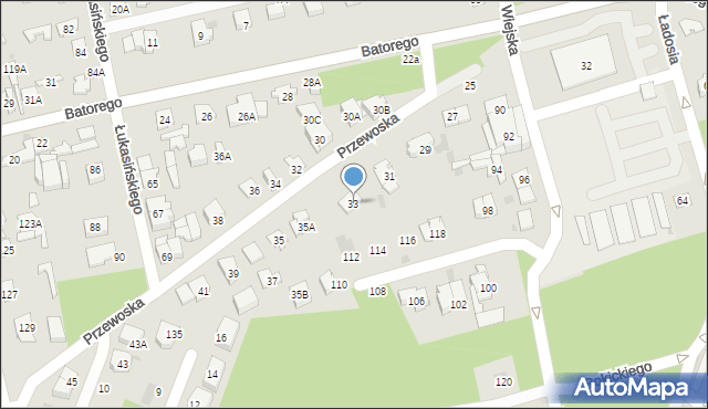 Otwock, Przewoska, 33, mapa Otwock