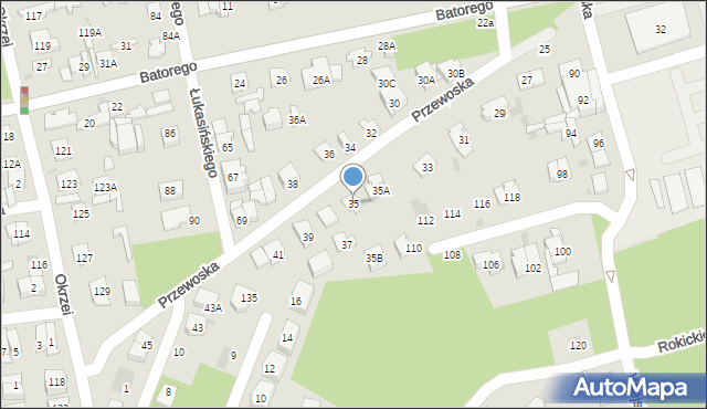 Otwock, Przewoska, 35, mapa Otwock