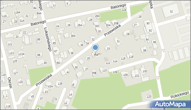Otwock, Przewoska, 35A, mapa Otwock