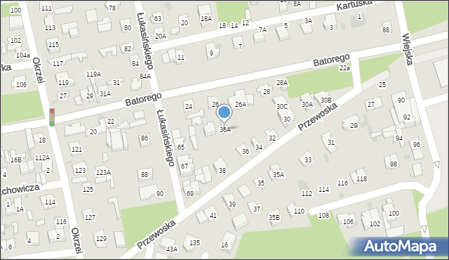 Otwock, Przewoska, 36A, mapa Otwock