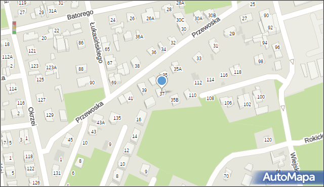 Otwock, Przewoska, 37, mapa Otwock