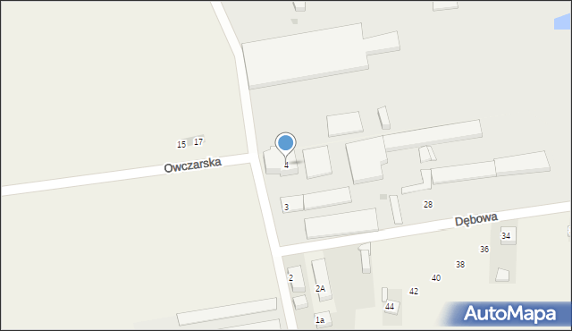 Owczary, Przemysłowa, 4, mapa Owczary