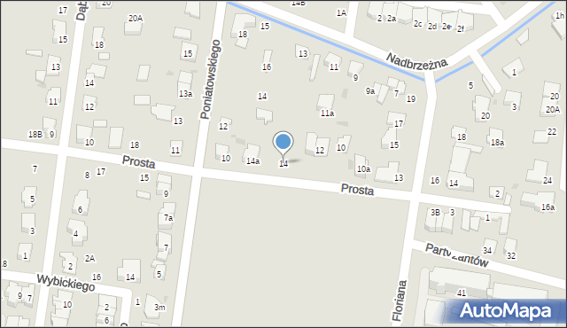Ożarów Mazowiecki, Prosta, 14, mapa Ożarów Mazowiecki