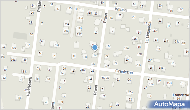 Ożarów Mazowiecki, Prusa Bolesława, 14, mapa Ożarów Mazowiecki