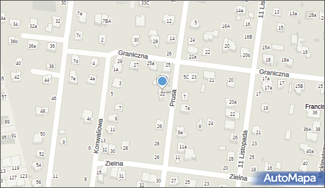 Ożarów Mazowiecki, Prusa Bolesława, 22, mapa Ożarów Mazowiecki