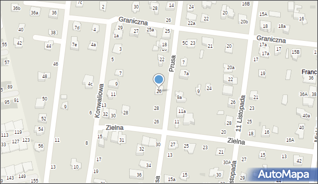 Ożarów Mazowiecki, Prusa Bolesława, 26, mapa Ożarów Mazowiecki