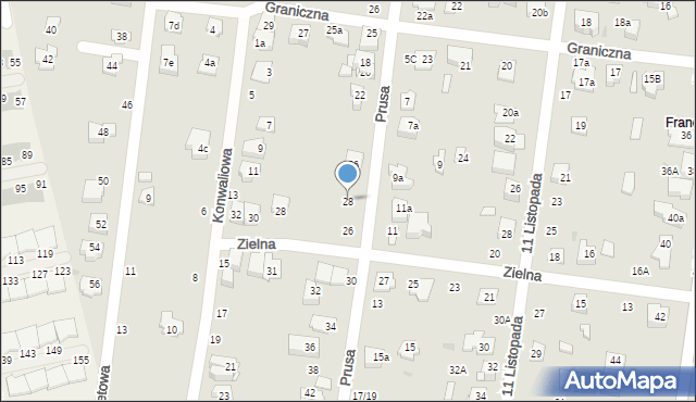Ożarów Mazowiecki, Prusa Bolesława, 28, mapa Ożarów Mazowiecki