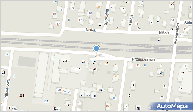 Ożarów Mazowiecki, Przejazdowa, 2B, mapa Ożarów Mazowiecki