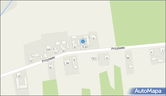 Ożarowice, Przysieki, 7, mapa Ożarowice