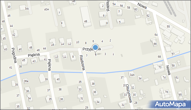 Palędzie, Przyjemna, 5, mapa Palędzie