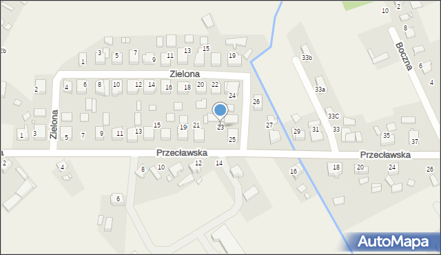 Pamiątkowo, Przecławska, 23, mapa Pamiątkowo