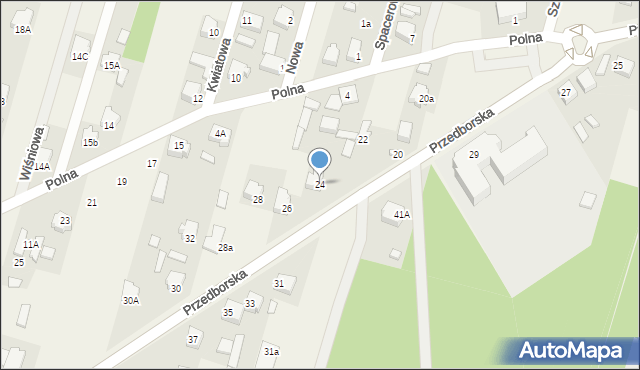 Paradyż, Przedborska, 24, mapa Paradyż