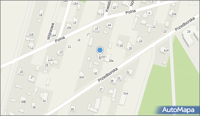 Paradyż, Przedborska, 32, mapa Paradyż