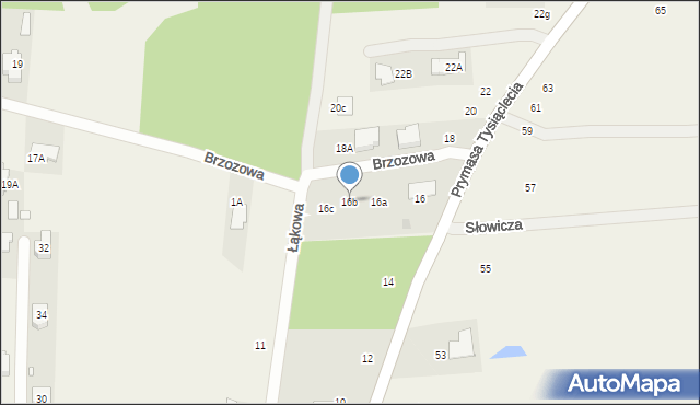 Pasek, Prymasa Tysiąclecia, 16b, mapa Pasek