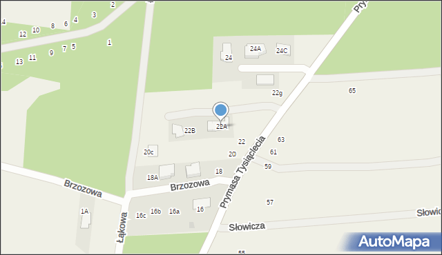 Pasek, Prymasa Tysiąclecia, 22A, mapa Pasek