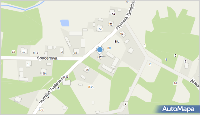 Pasek, Prymasa Tysiąclecia, 87, mapa Pasek