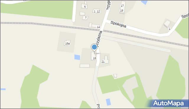 Pawłówek, Przyjazna, 16, mapa Pawłówek