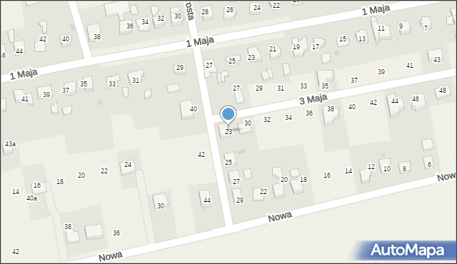 Pawłowice, Prosta, 23, mapa Pawłowice