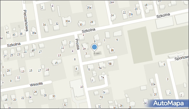 Pawłowice, Prosta, 3a, mapa Pawłowice