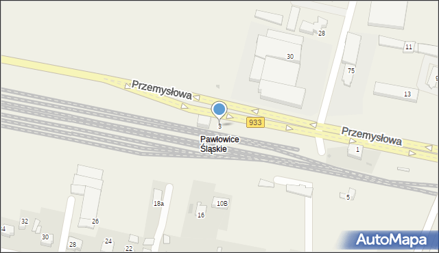 Pawłowice, Przemysłowa, 3, mapa Pawłowice