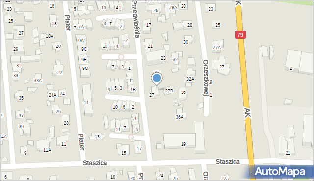 Piaseczno, Przedwiośnia, 27A, mapa Piaseczno