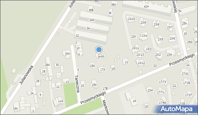 Piaseczno, Przesmyckiego, 17, mapa Piaseczno