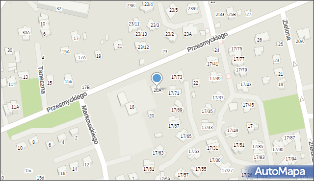 Piaseczno, Przesmyckiego, 20A, mapa Piaseczno