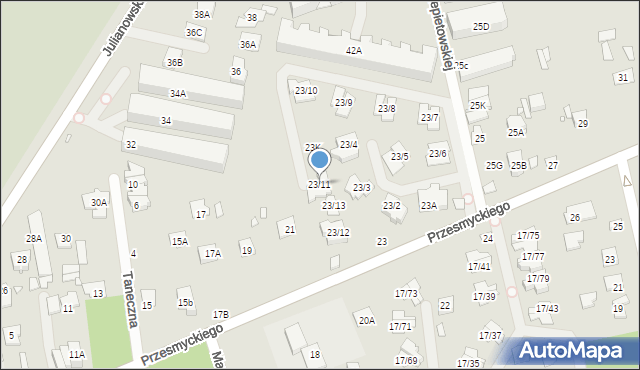 Piaseczno, Przesmyckiego, 23/11, mapa Piaseczno
