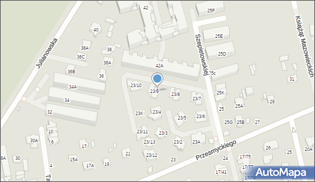 Piaseczno, Przesmyckiego, 23I, mapa Piaseczno