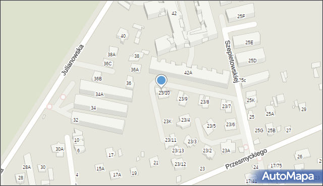 Piaseczno, Przesmyckiego, 23J, mapa Piaseczno