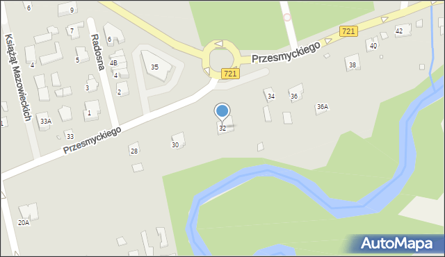 Piaseczno, Przesmyckiego, 32, mapa Piaseczno