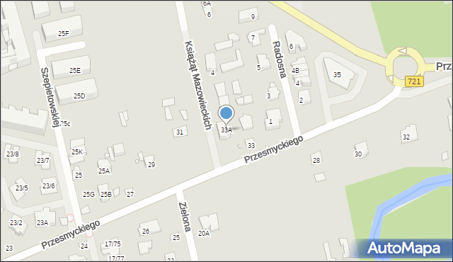 Piaseczno, Przesmyckiego, 33A, mapa Piaseczno