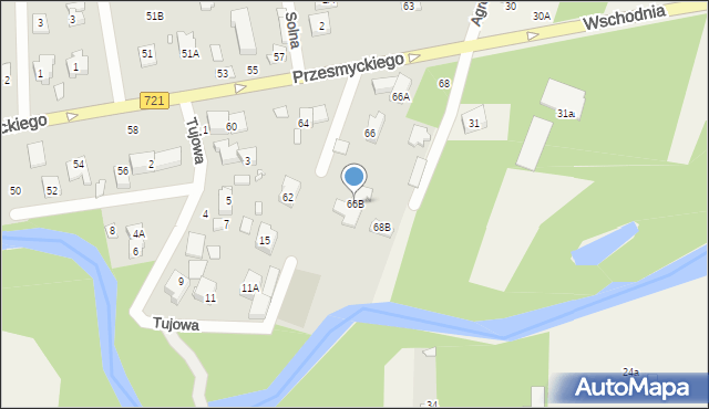 Piaseczno, Przesmyckiego, 66B, mapa Piaseczno