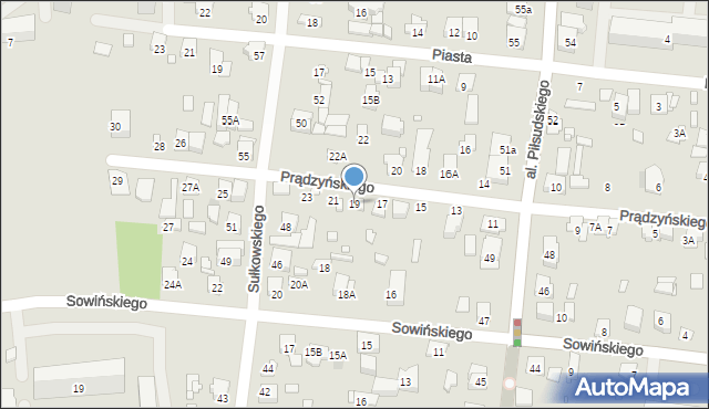 Piastów, Prądzyńskiego Ignacego, gen., 19, mapa Piastów