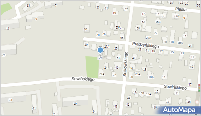 Piastów, Prądzyńskiego Ignacego, gen., 27, mapa Piastów