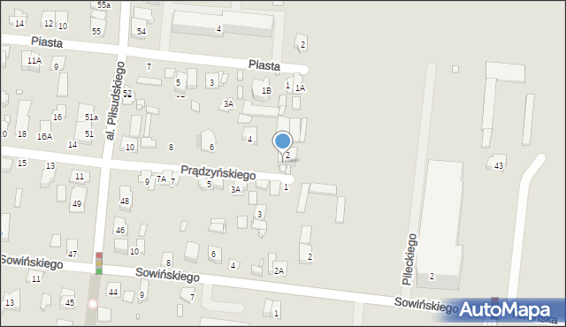 Piastów, Prądzyńskiego Ignacego, gen., 2A, mapa Piastów