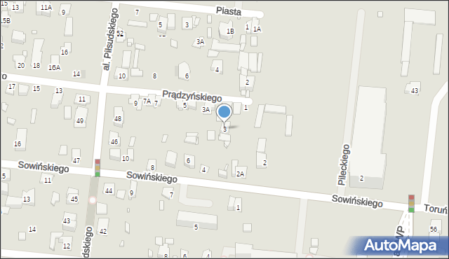 Piastów, Prądzyńskiego Ignacego, gen., 3, mapa Piastów