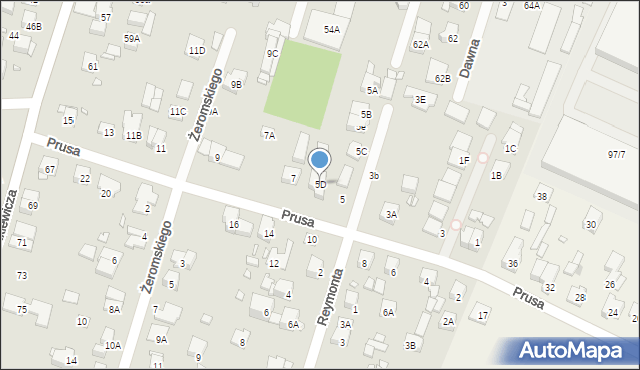 Piastów, Prusa Bolesława, 5D, mapa Piastów