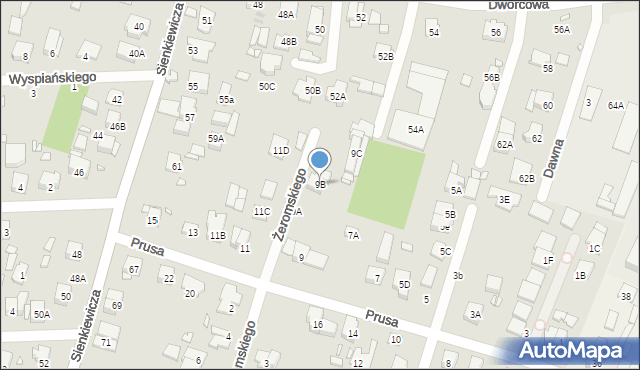 Piastów, Prusa Bolesława, 9B, mapa Piastów