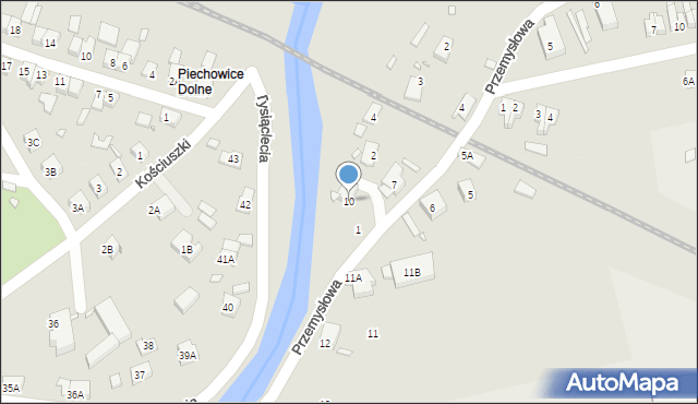 Piechowice, Przemysłowa, 10, mapa Piechowice