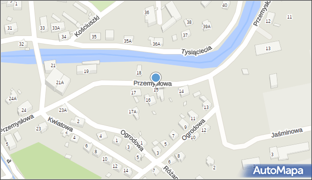 Piechowice, Przemysłowa, 15, mapa Piechowice