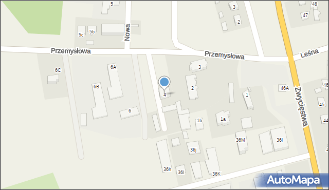 Piecki, Przemysłowa, 4, mapa Piecki