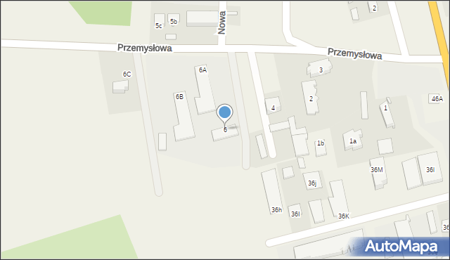 Piecki, Przemysłowa, 6, mapa Piecki